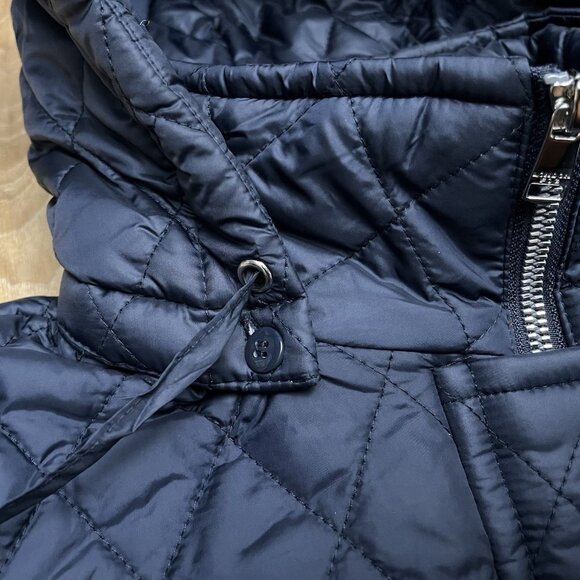 NWT London Fog Navy Blue Hooded Quilted Full Zip Jacket - Women’s M - Picture 8 of 16